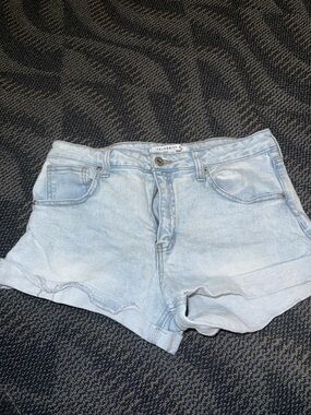 Celebrity Pink Washed Light Blue Denim Shorts
